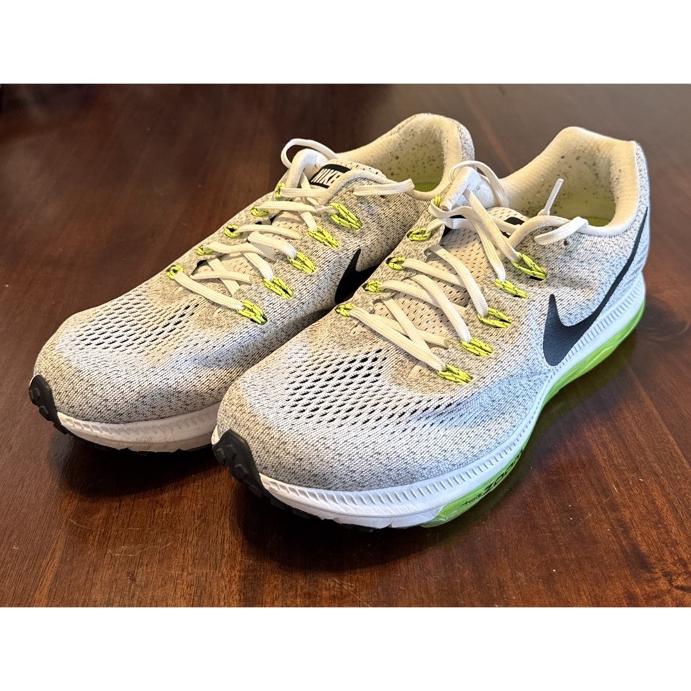 Nike Air Zoom Pegasus 33 Women's Running Shoe Size 12 Gray Volt Black 878671‑107